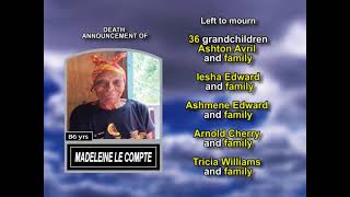 Madeleine Le Compte ~ Long Obituary