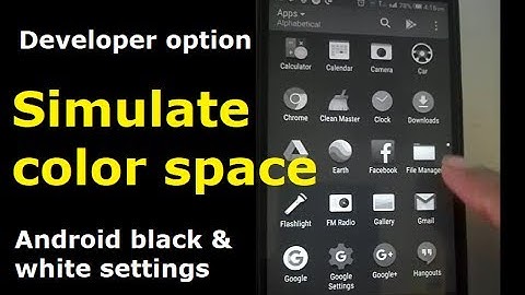 Android Black & white settings 