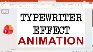 Create a Realistic Typewriter Text Animation in PowerPoint!
