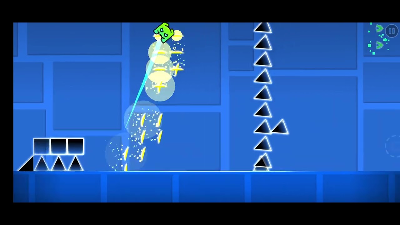 Trying my geometry dash level - YouTube
