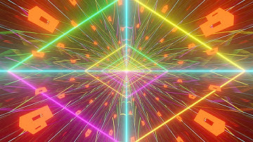 Trippy Sci-Fi Abstract Colorful Neon Tunnel - 4K Color Changing Free Motion Background