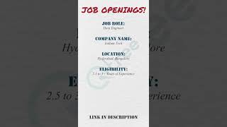 Data Engineer Job Opening at Indium Tech | 2.5+ Years Exp Required