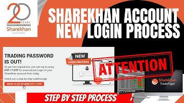 #sharekhan  new Update | How To Log In to the Sharekhan Website More Securely Using T-OTP #sharekhan