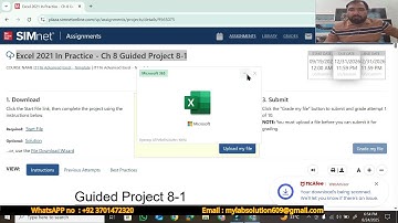 Excel 2021 In Practice - Ch 8 Guided Project 8-1 | Excel chp 8 guided project 8-1