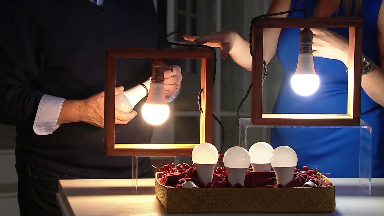 Image result for brightliving set of 4 led light bulbs with built-in back-up battery