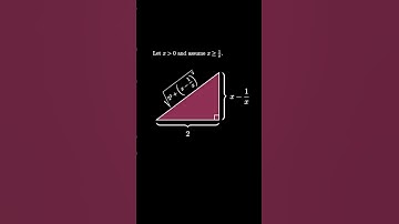 Sum of positive number and its reciprocal from a right triangle