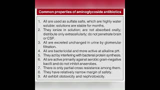 Pharmacology property of aminoglycoside