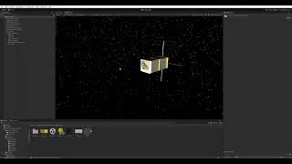 2U-CubeSat Ion Thruster Simulation with Physics in Unity3D.