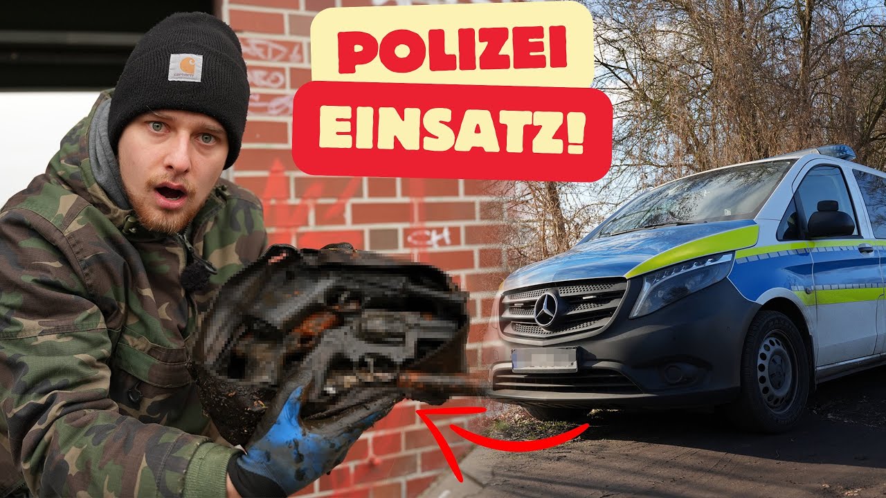 POLIZEI GERUFEN wegen BEUTEL voller WAFFEN!! 🤯😳/ Magnetfischen mit Gebrüder Lange
