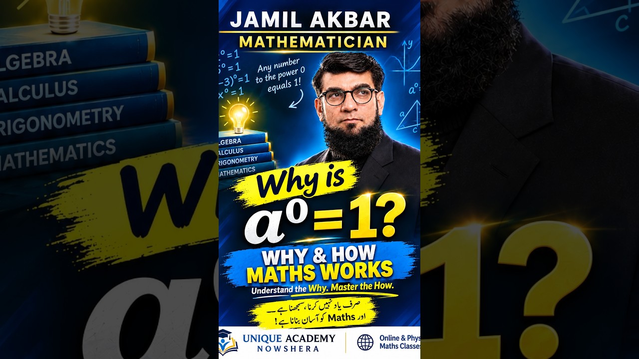 Any Number Power Zero equals to one, Why and How - YouTube