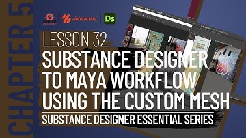 Substance Designer to Maya Workflow Using the Custom Mesh | Lesson 32 | Chapter5| Substance Designer