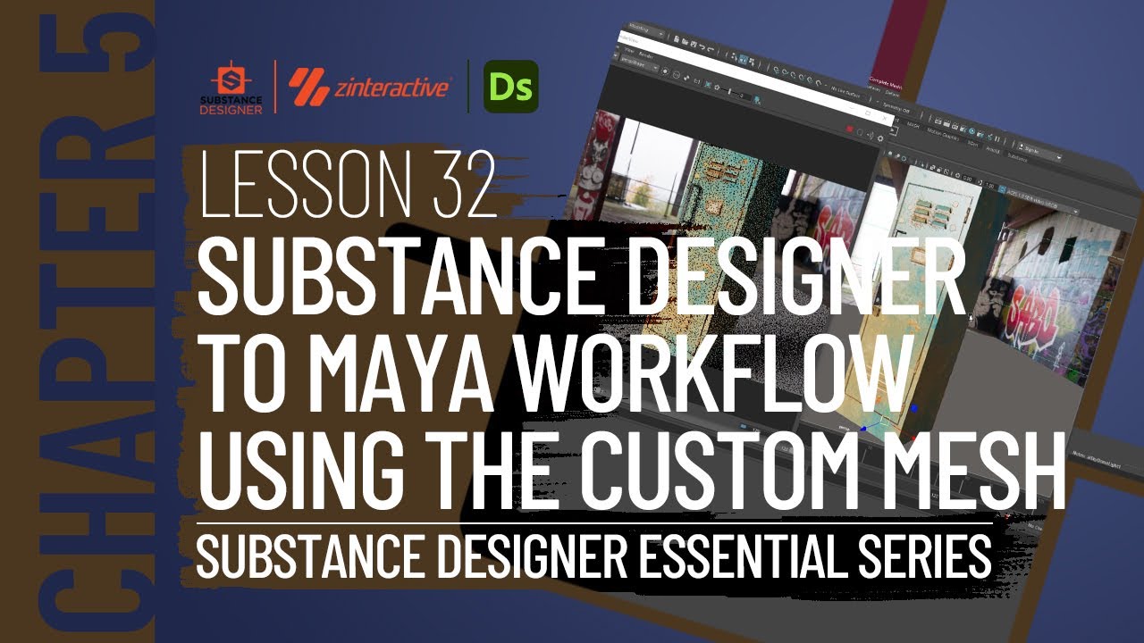 Substance Designer to Maya Workflow Using the Custom Mesh | Lesson 32 ...