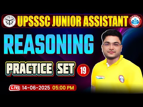 UPSSSC Junior Assistant Reasoning Classes 2025 | UPSSSC JA Reasoning Practice Set #19 By Shobhit Sir