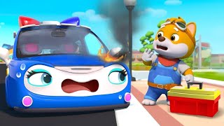 Police Car's Little Helper | Fire Truck, Police Car | + More Kids Cartoons | BabyBus  Cars World