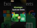 Google Sheets can't compete with Excel ! #excel #sheets #spreadsheets #shorts #tipsandtricks #sheet