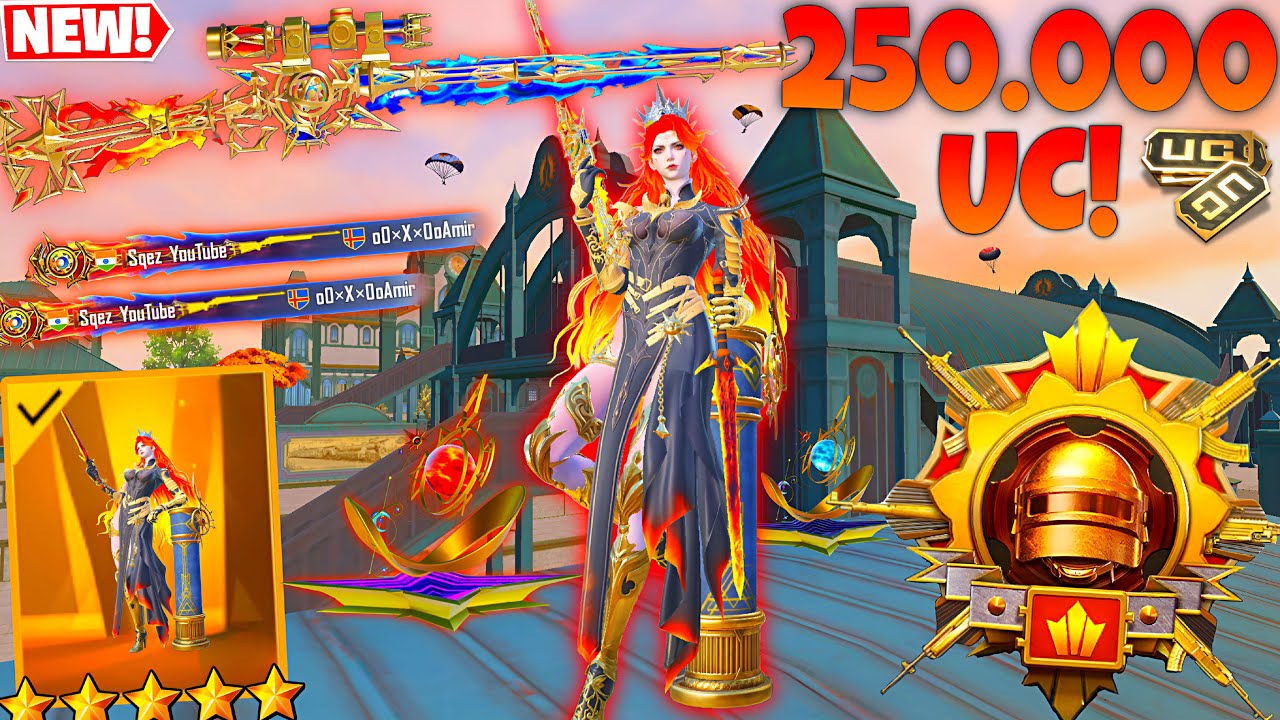 $250.000 UC!🥵 I PLAYED W/ NEW (Lv. 7) NIGHTSHADE DAWN M24 and SUN & MOON SETS😍 | PUBG MOBILE