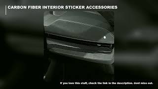 Soft Carbon Fiber Interior Sticker. Car Dashboard Decorative Strips. For Ford Mustang Mach-E (2021-2 screenshot 1