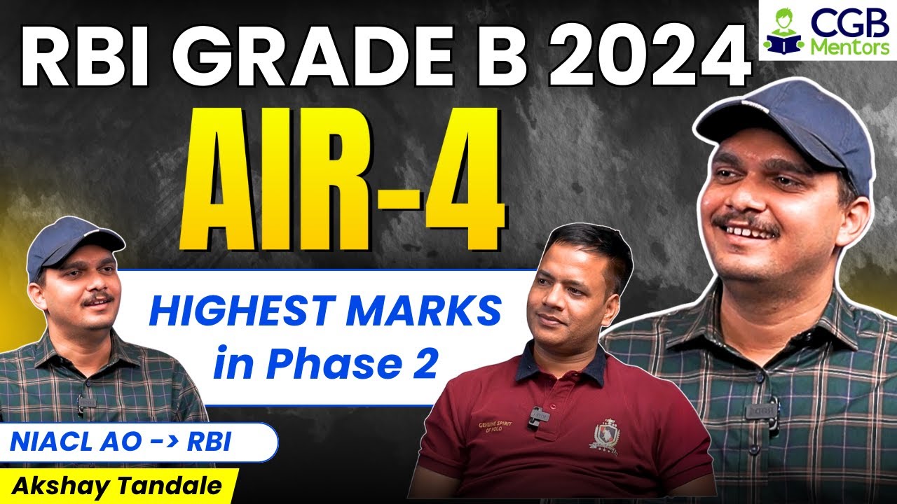 AIR 4: Akshay Tandale | RBI Grade B 2024 Topper Interview | RBI Grade A 2025 | RBI Grade B 2025