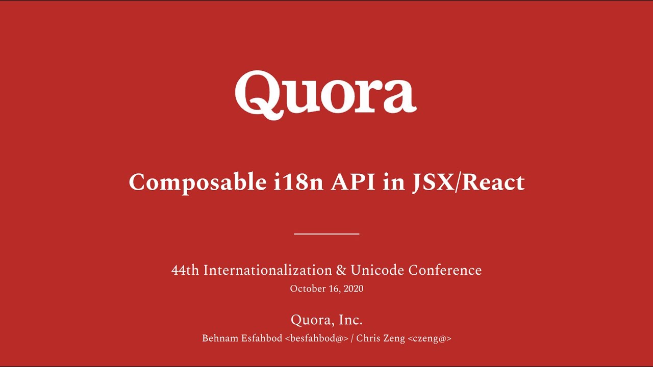 Юникод 2020. Quora. Composable. Api n