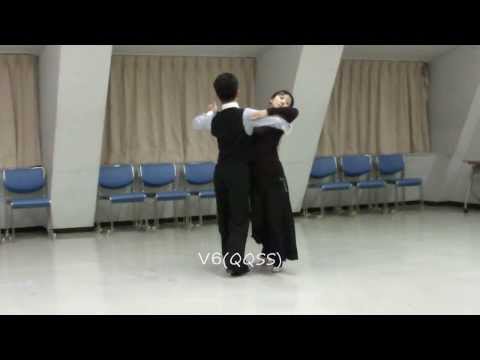 社交ダンス　クイックステップＡ３　初心者レッスン動画　足型基本ステップ動画