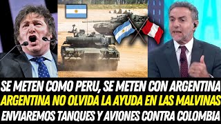 Argentina Apoya A Peru Milei Y Periodistas Argentinos Mandan Apoyo A Peru En Guerra Con Colombia