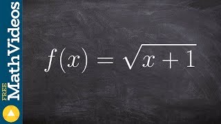 Find the inverse of a square root function