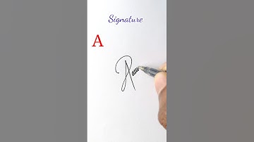 How to sign for A 😱 #signature #howtodraw #design