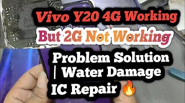 Vivo Y20 4G Working But 2G Not Working Problem Solution | Water Damage IC Repair 🔥