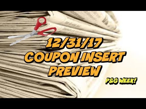 12/31/17 COUPON INSERT PREVIEW | P&G WEEK!