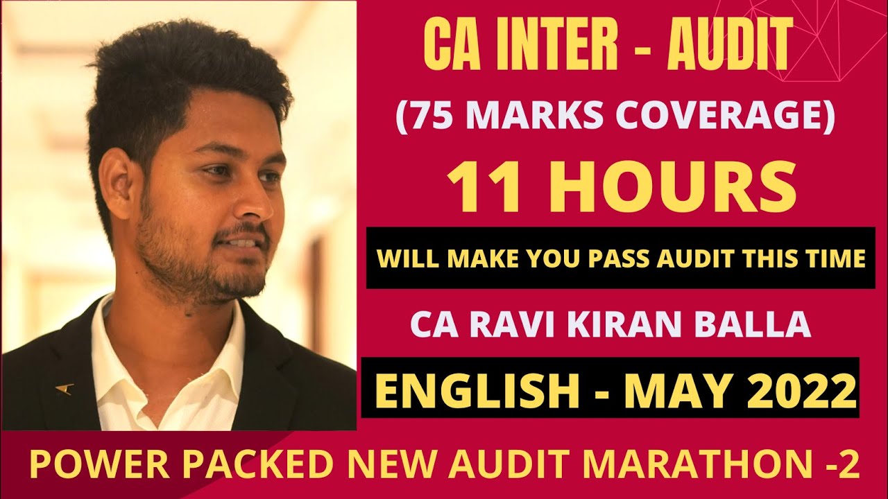 CA Inter - Audit Marathon - 2 - YouTube