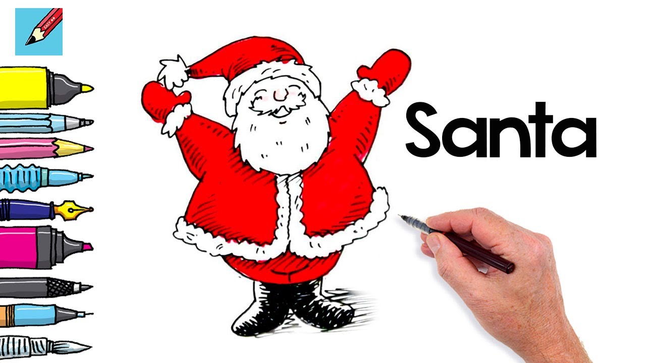 How to draw Santa Claus super easy step by step #santaclaus #santa #dr... |  TikTok