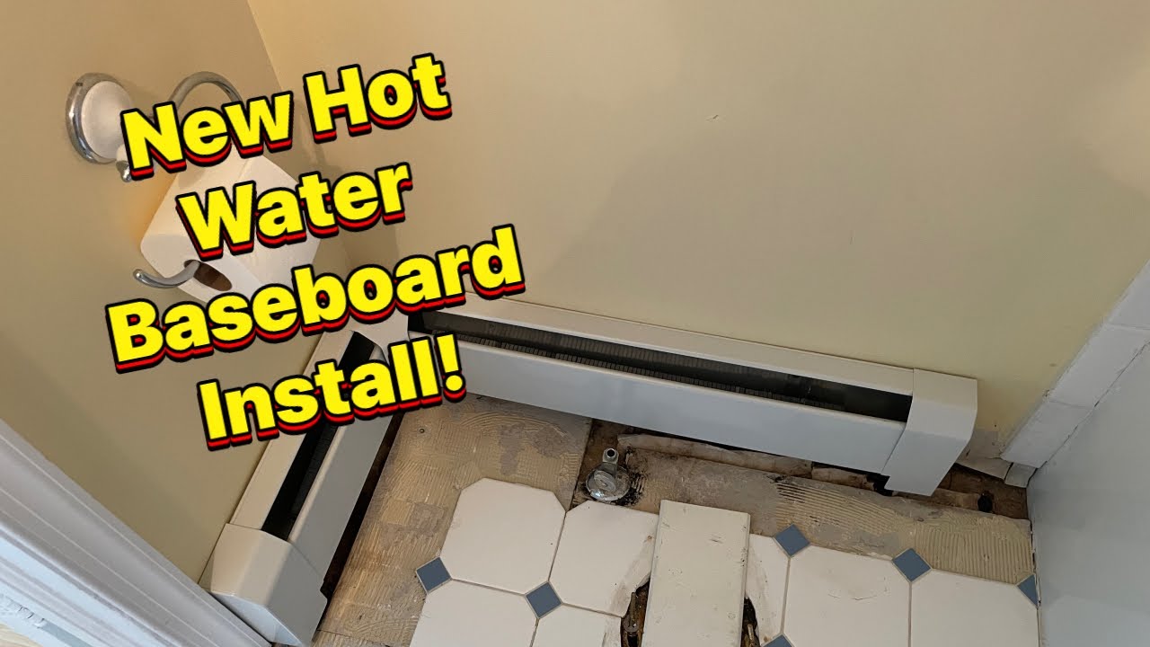 New Hot Water Baseboard Install in Bathroom! #plumbing #hvac #heating ...