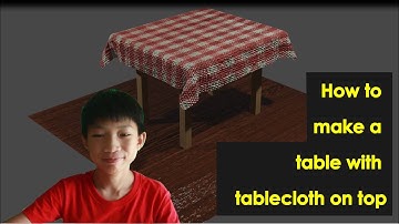 How to make a table with tablecloth in blender