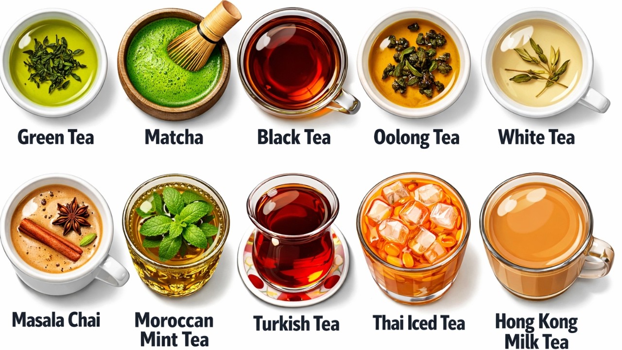 Multiple Tea Types All Teas Type Explained - YouTube