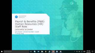 Enterprise Services Payroll and Benefits – Human Resources (HR) Staff’s Role