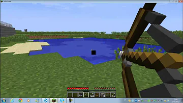 Como atirar arco e flecha Minecraft?