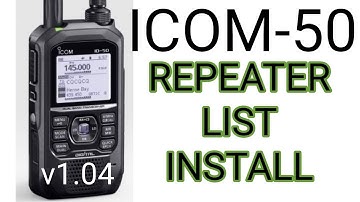 ICOM ID-50 Install DR Repeater List - 2024
