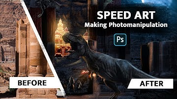 Dino Island | Speed art (photoshop) | 1080p (making of photomanipulation in #photoshop)