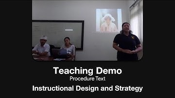 IDPBL G11 Teaching Demo: Procedure Text
