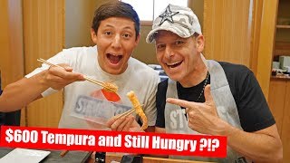 親子でビバリーヒルズの超高級天ぷら屋へ行ってみた結果。。。！？ Dinner at Tempura Endo in Beverly Hills and Hamburger for Desert??