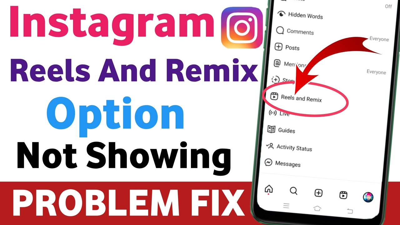 instagram reels and remix option not showing instagram reels not working YouTube