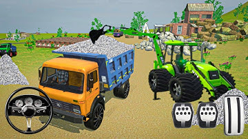 Drive JCB and loaded stone 🪨 in damper unloading From Damper Fast drive prat-274/#gamingvideos