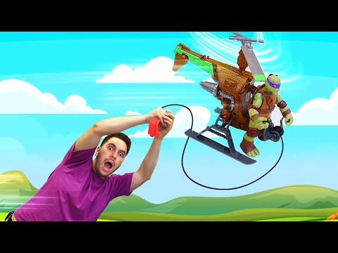 ¡Las aventuras en el taller de reparaciones! Videos de juguetes de las TORTUGAS NINJA.