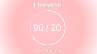 Ultradian Pomodoro 90/20 | Soft Rose Dawn Whisper 🩷 6 Sessions | #FFC0CB #FFB6C1 #FFF0F5