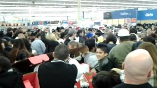 Black Friday video game section at Walmart. Craziness