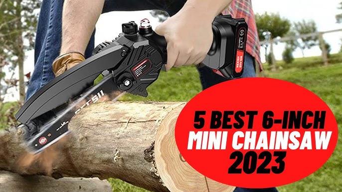 Mini Chainsaw 6 Inch Cordless, ActDoer Brushless Motor Hand Chain Saw with  Batteries, Electric Mini Cordless Chainsaw Battery Powered, Handheld Small