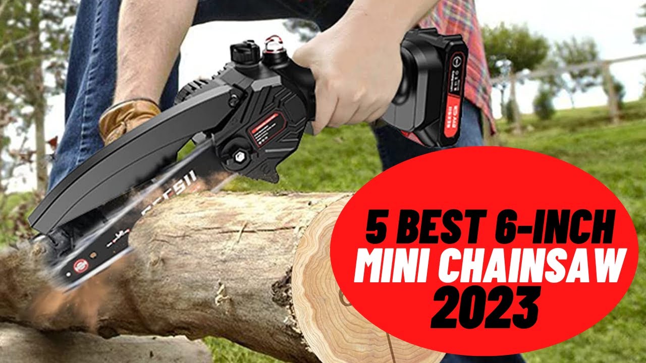 Gocheer Mini Chainsaw 6 Inch, Electric Cordless Chainsaw Portable