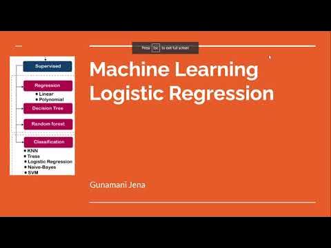 Logistic Regression, Machine Learning Algorithm - YouTube