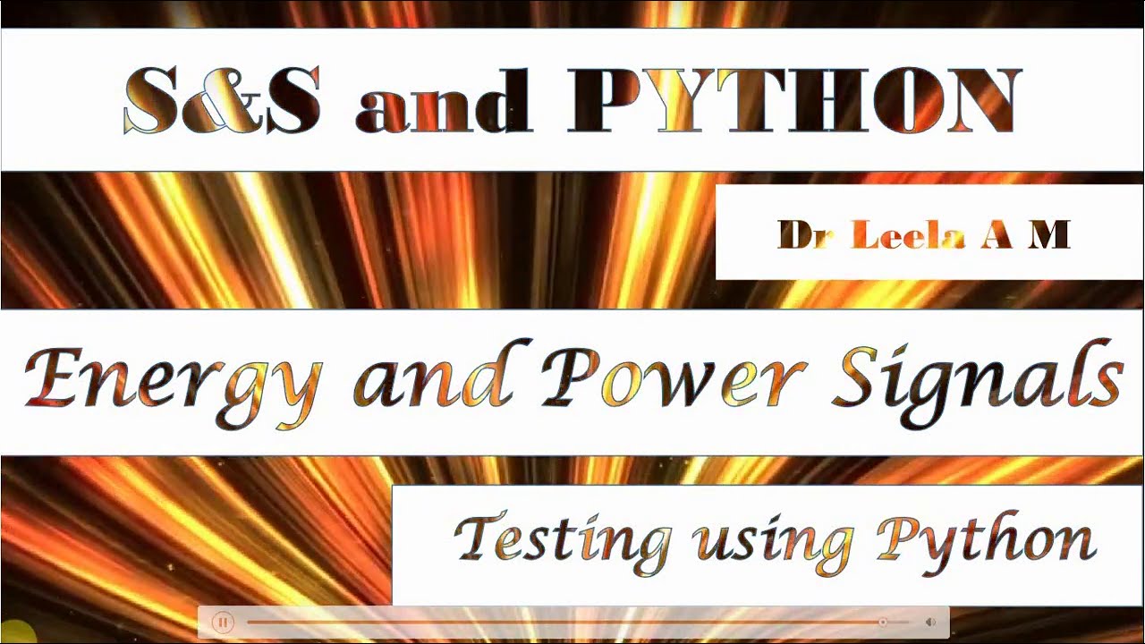 Energy and Power Signals-Testing using Python - YouTube