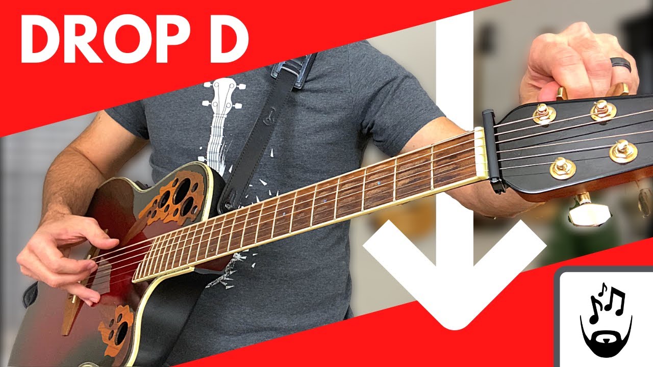 Tune your guitar to drop d tuning - Fast tutorial! - YouTube